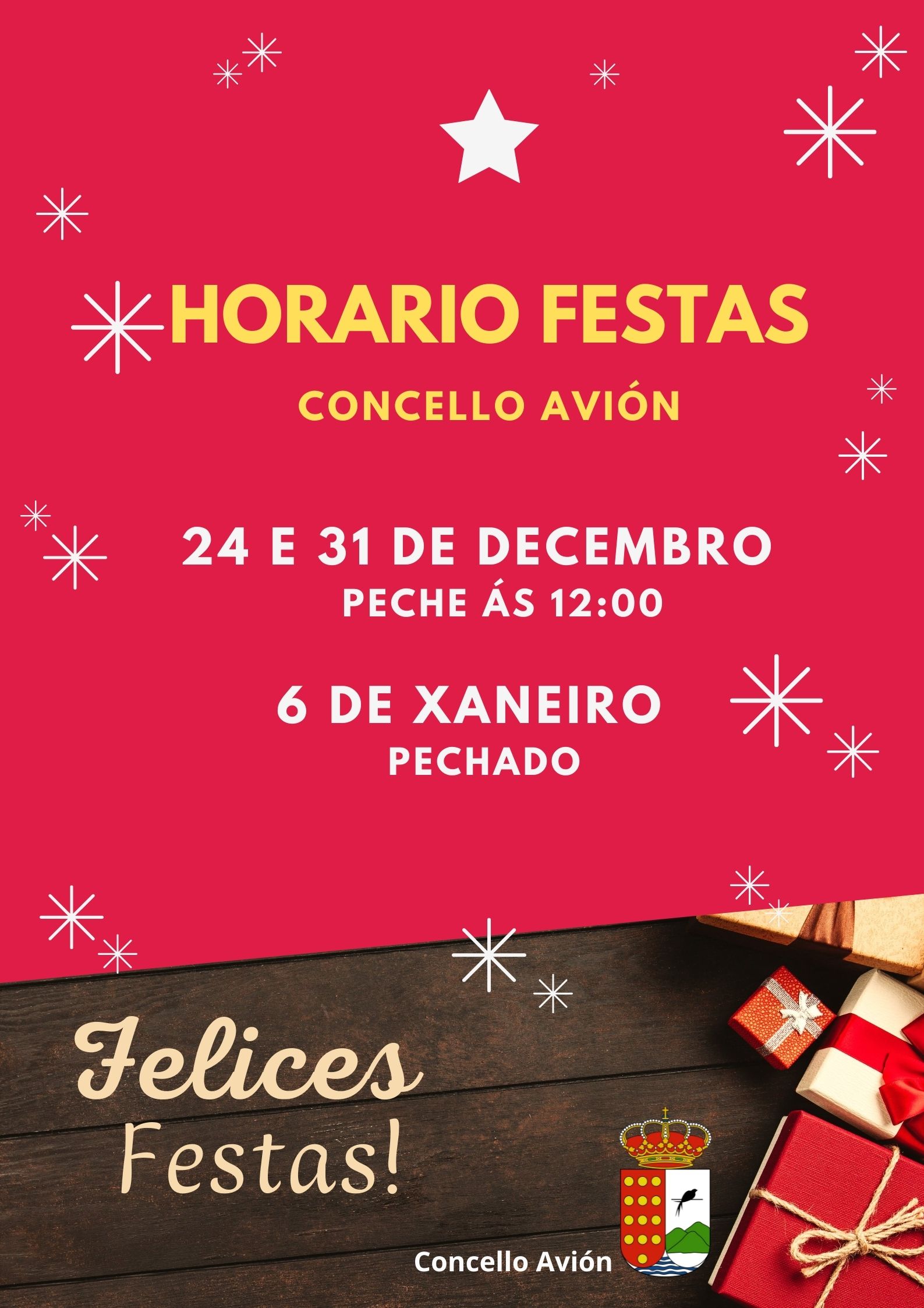 Horario Concello Festas