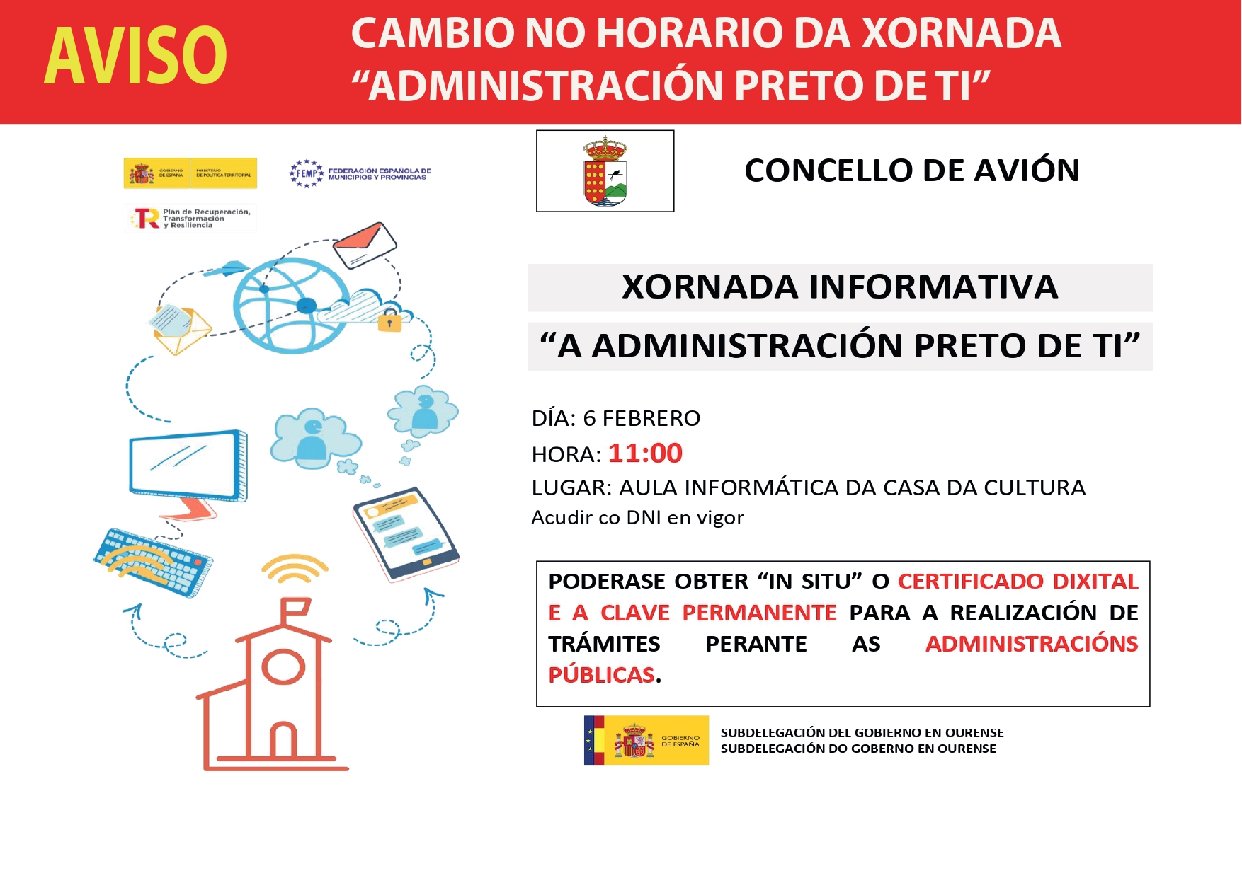 nuevo horario jornada informativa