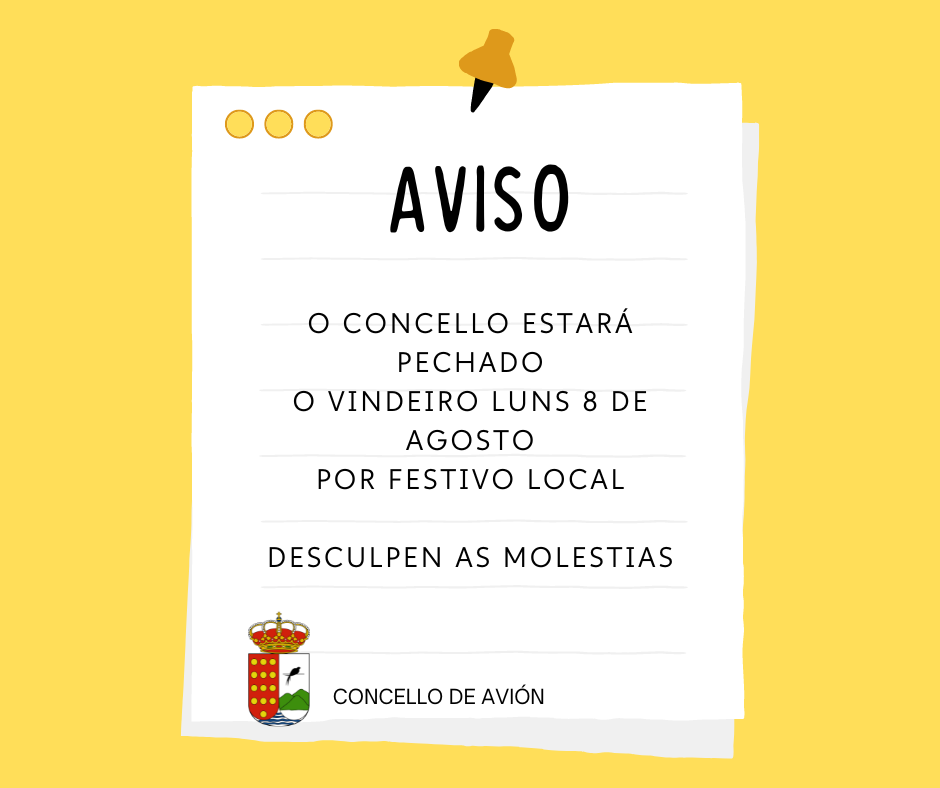Horario Luns 8 agosto