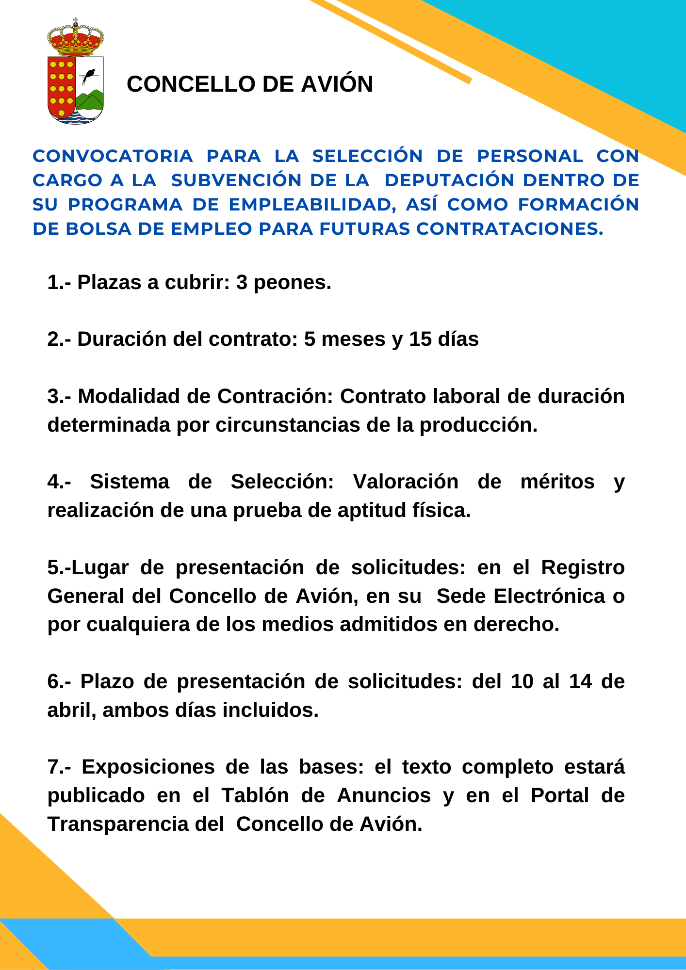 Convocadas plazas Selección de Personal