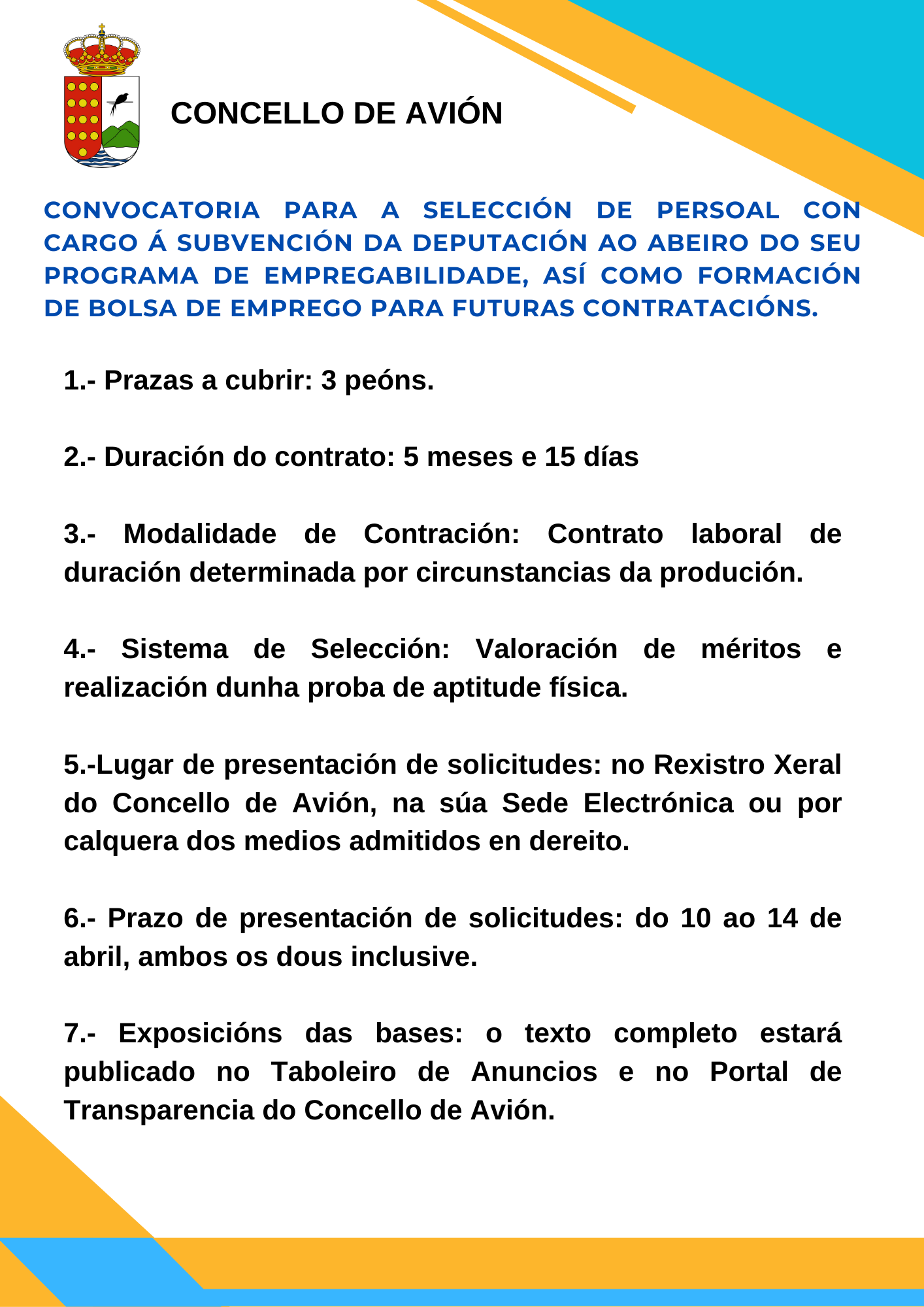 Convocatoria Seleccion Persoal