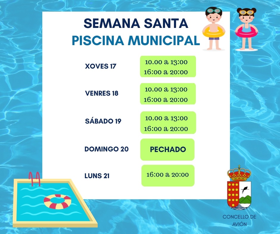 HORARIO SEMANA SANTA PISCINA MUNICIPAL
