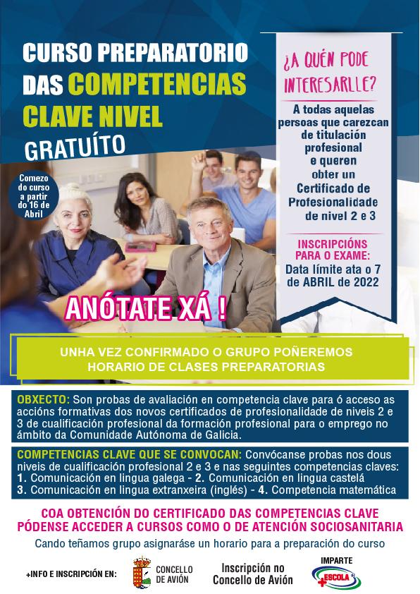 Curso preparatorio competencias clave 2022