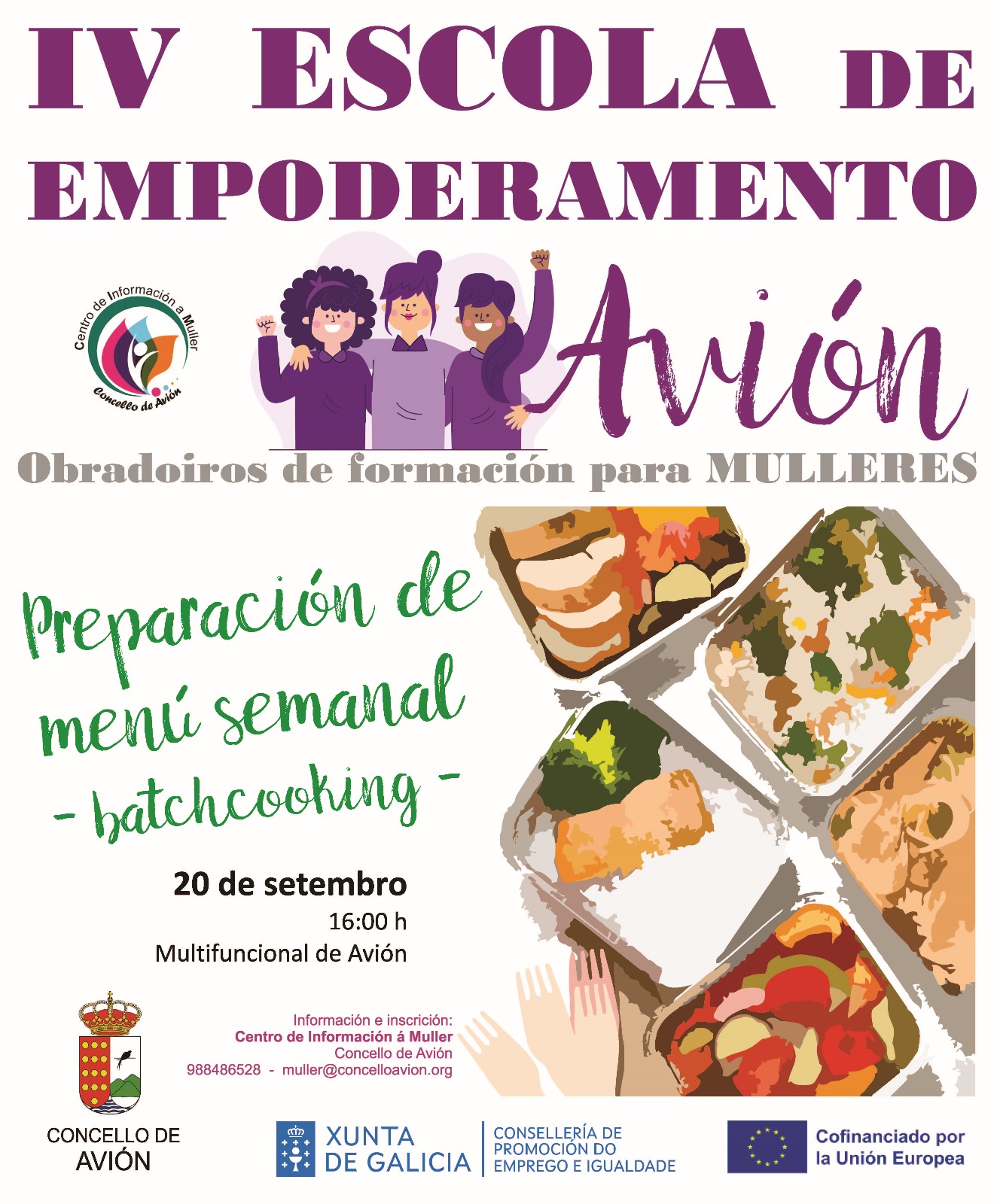 BATCHCOOKING, Preparación do menú semanal