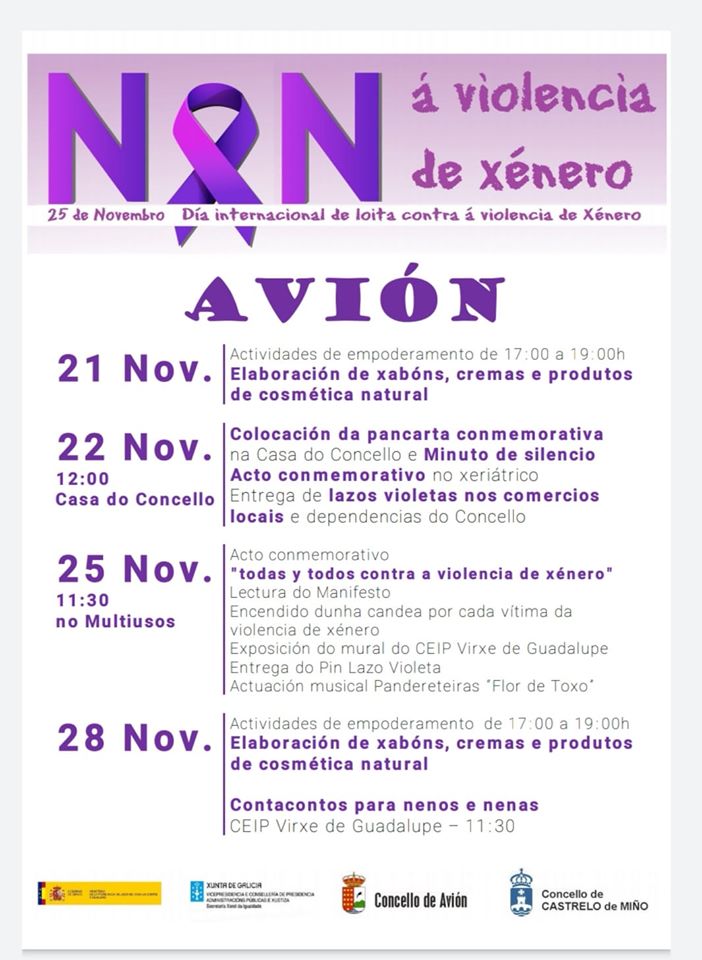 Actividades para el Día Internacional de la Violencia de Género